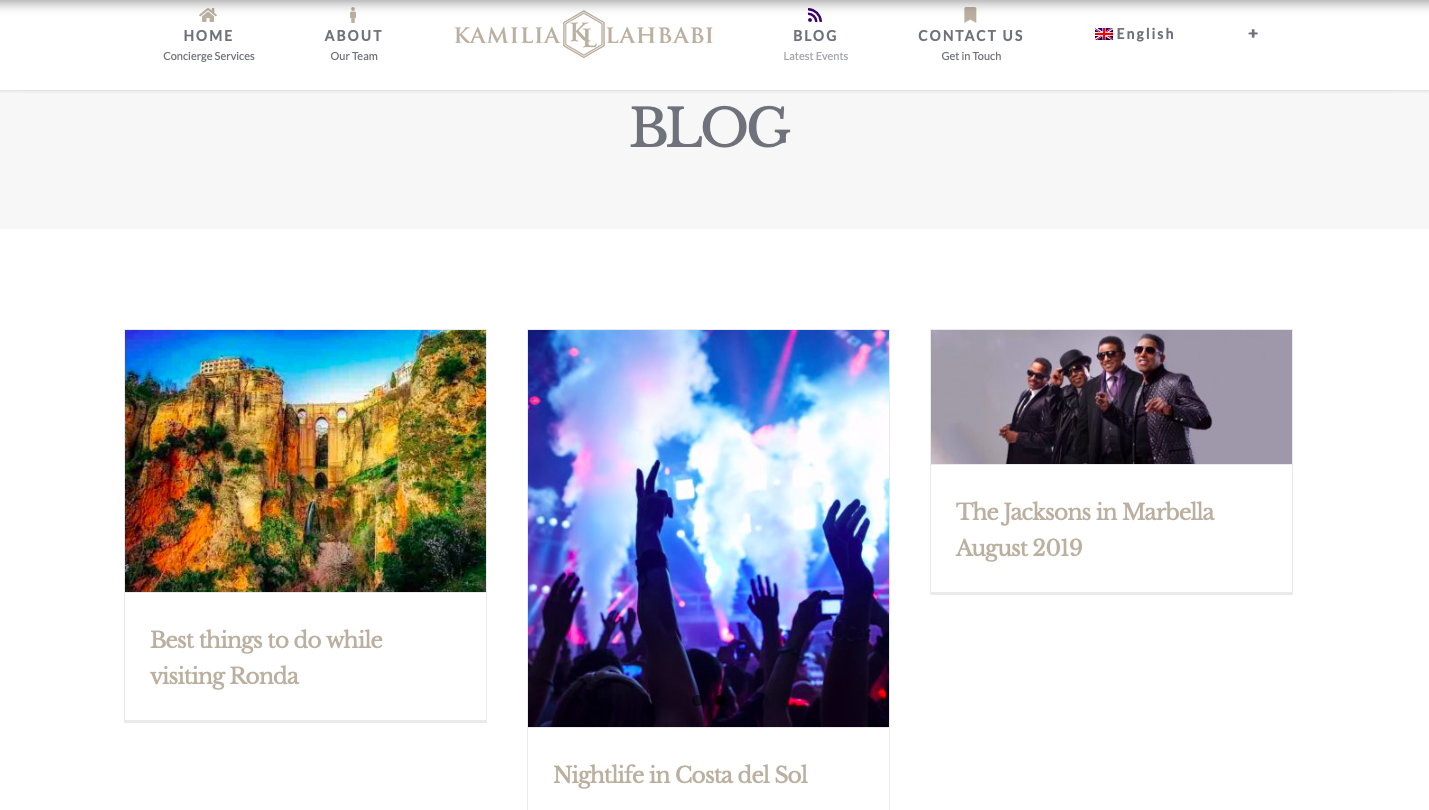 Kamilia Lahbabi Concierge Services Marbella - Design by Wiidoo Media