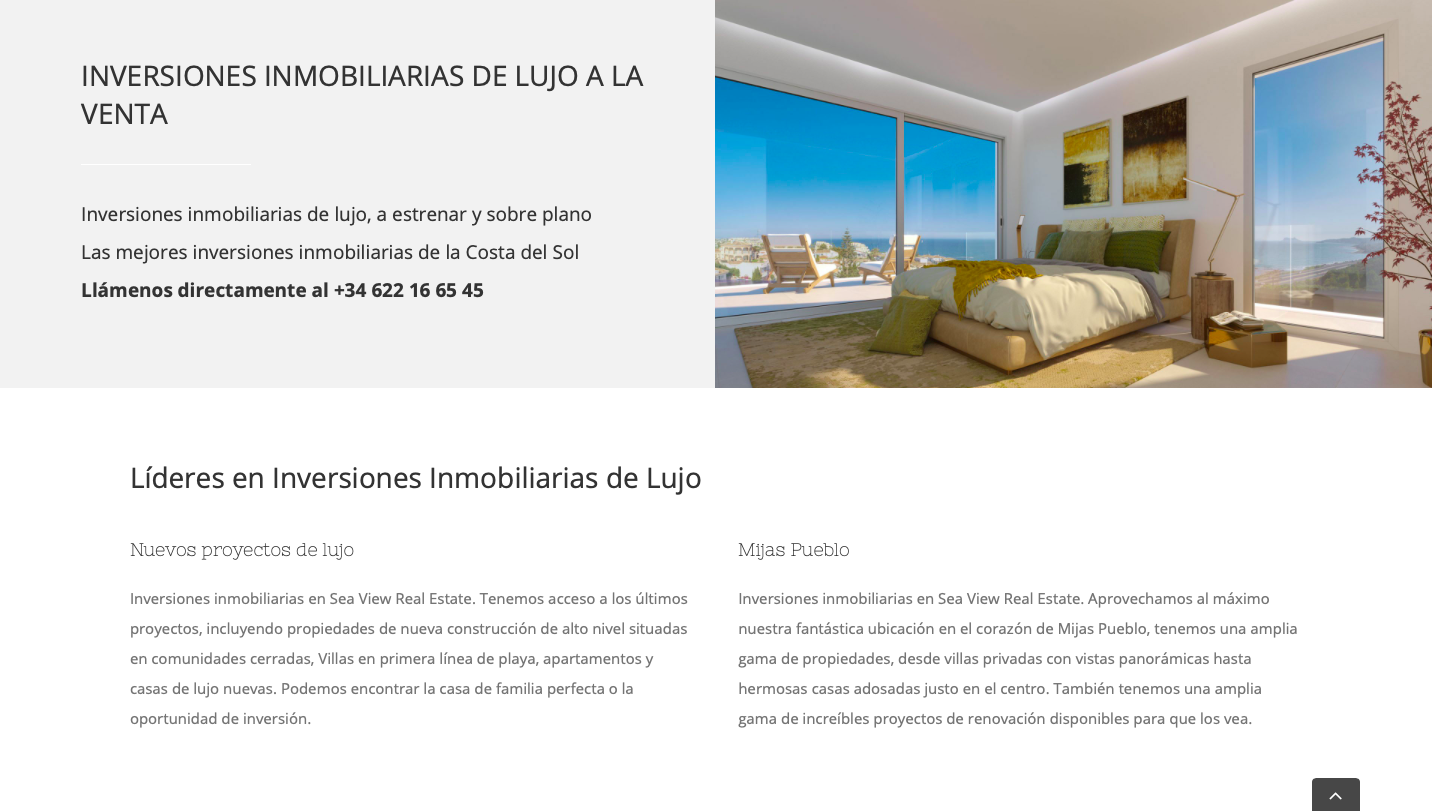 Sew View Landing Page Real Estate Investments Mijas For Sale