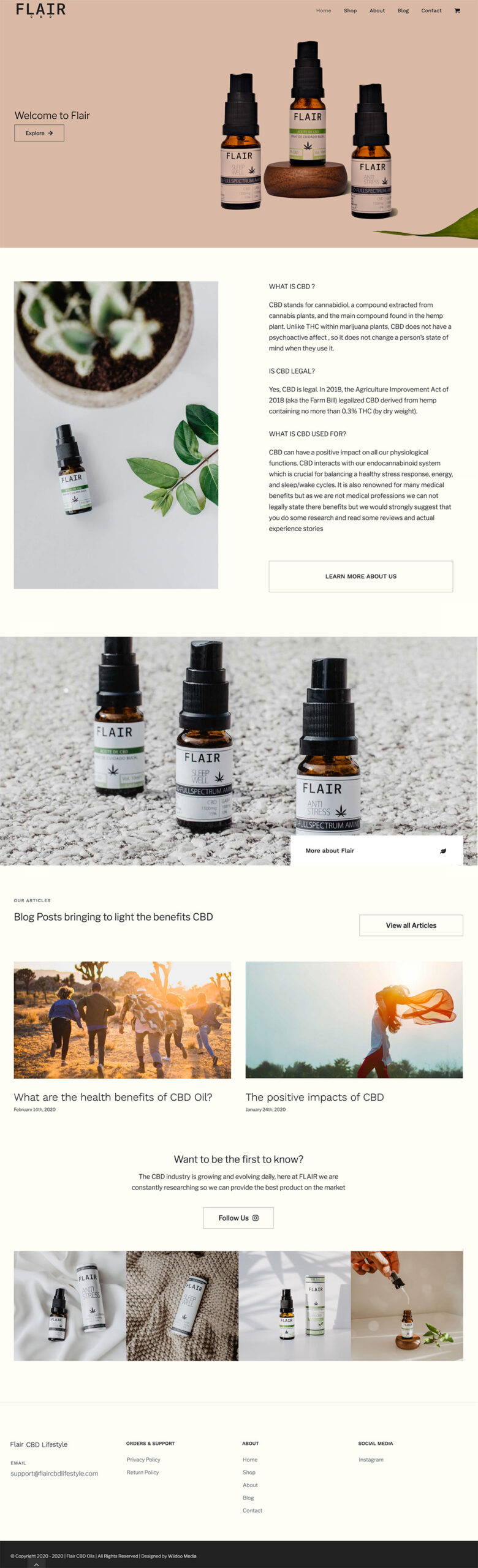 flair cbd lifestyle wordpress website design cbd oils wiidoo media marbella