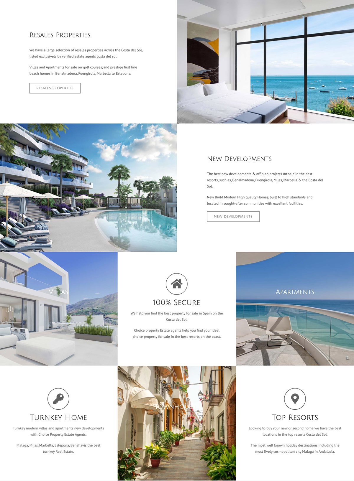 real estate website with resales online wordpress website design marbella