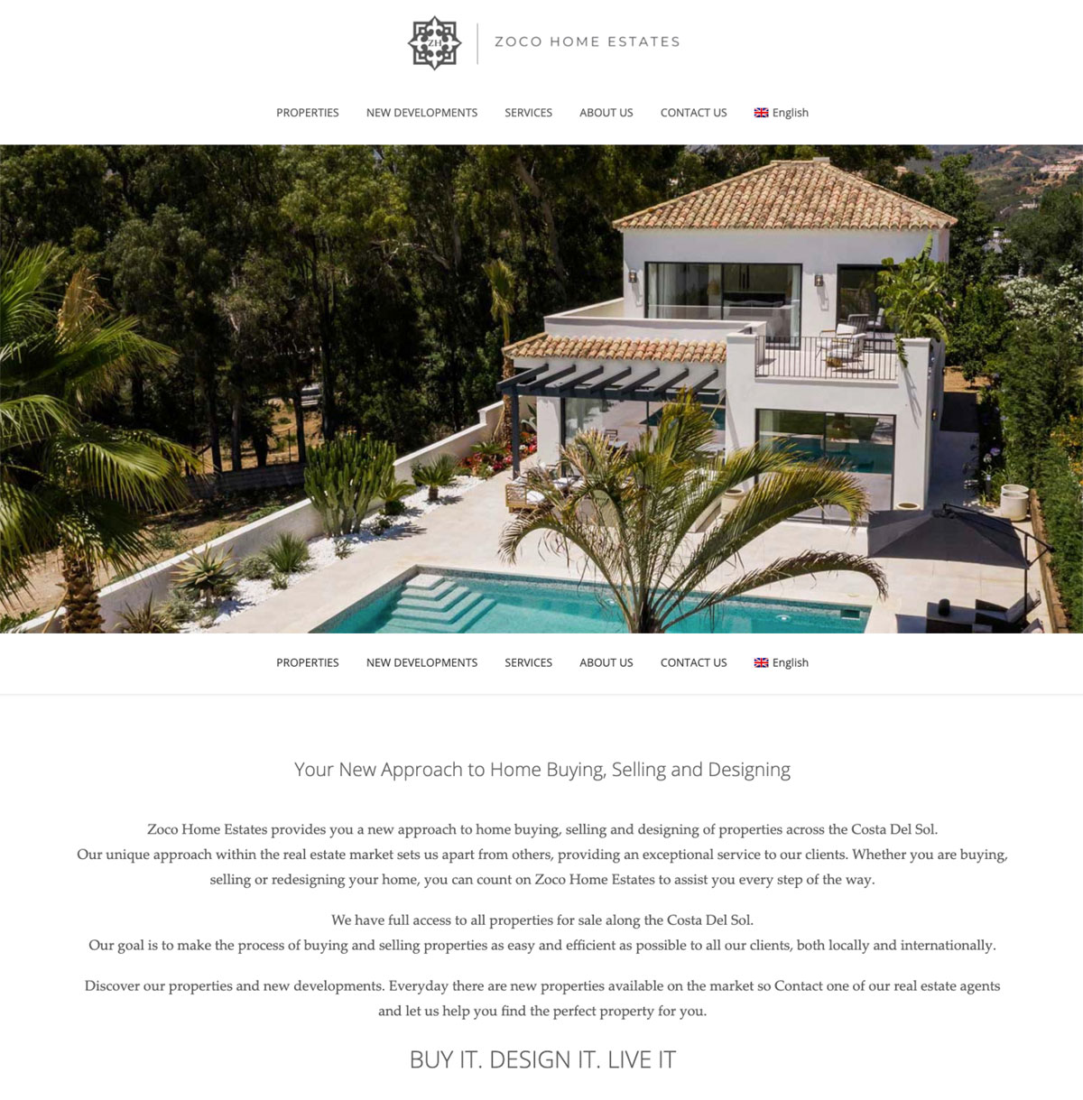 Zoco Home Estates Real estate website resales online plugin for wordpress, custom website design