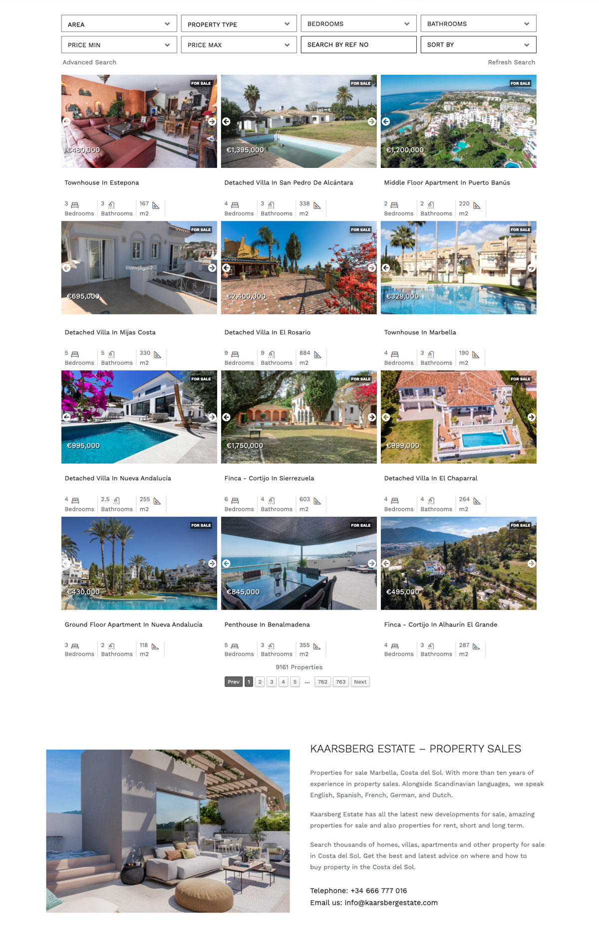 kaarsberg estate marbella property real estate marbella wordpress website designers marbella