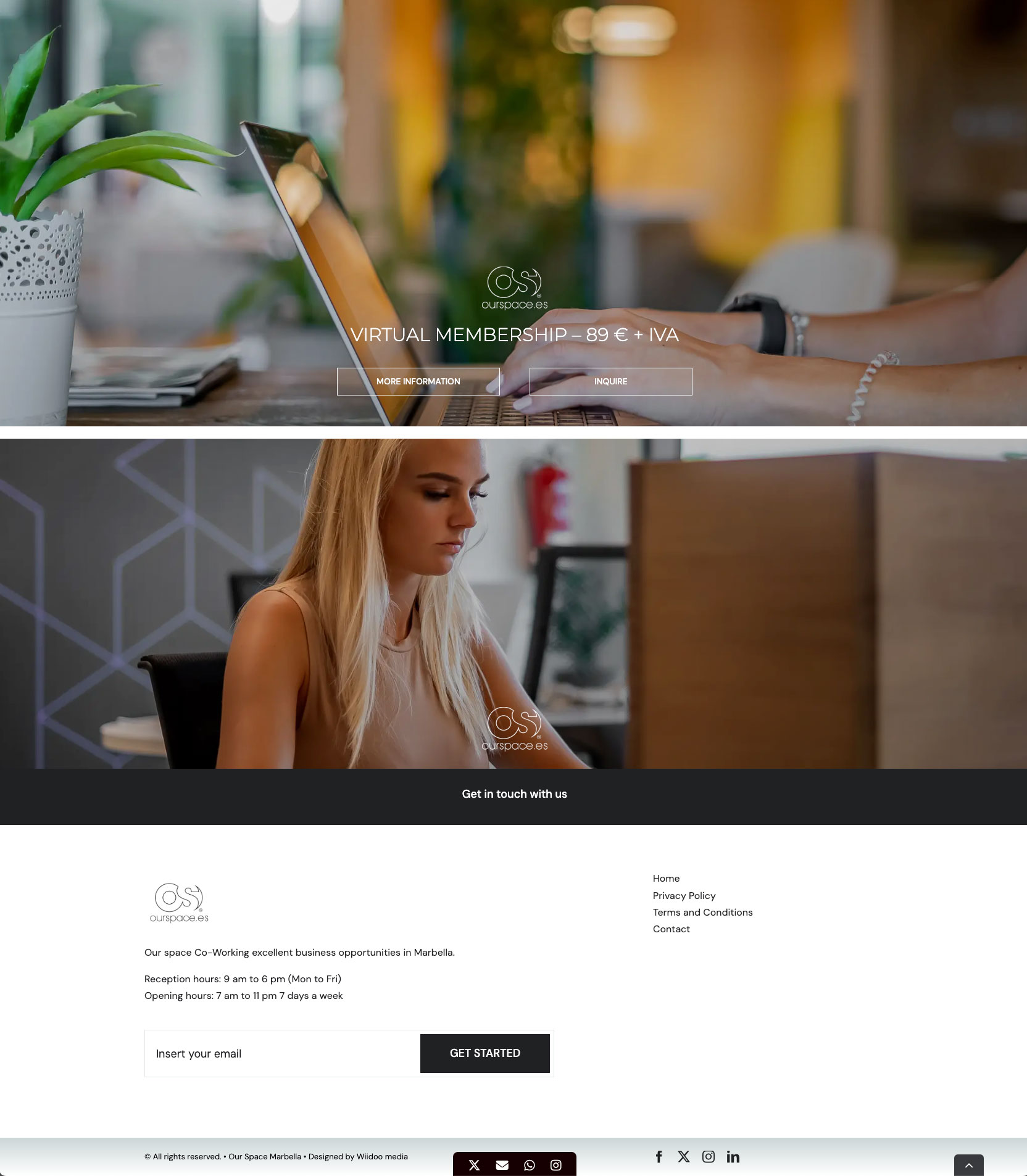 our space co working marbella wordpress website design