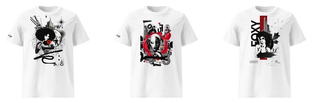 David Hopkins collage art pop art t-shirt designs