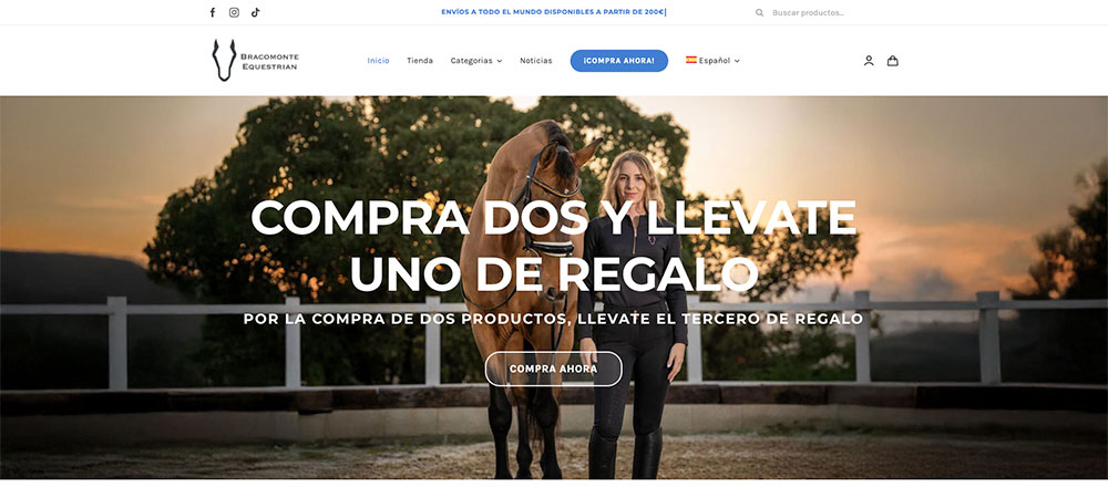 bracomonte equestrain horse riding clothing in Marbella